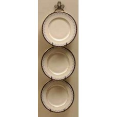 LARGE CURLY CUE 3 PLATE VERTICAL WALL DISPLAY HANGER HOLDER 9-10" PLATES BLACK M   142138811411